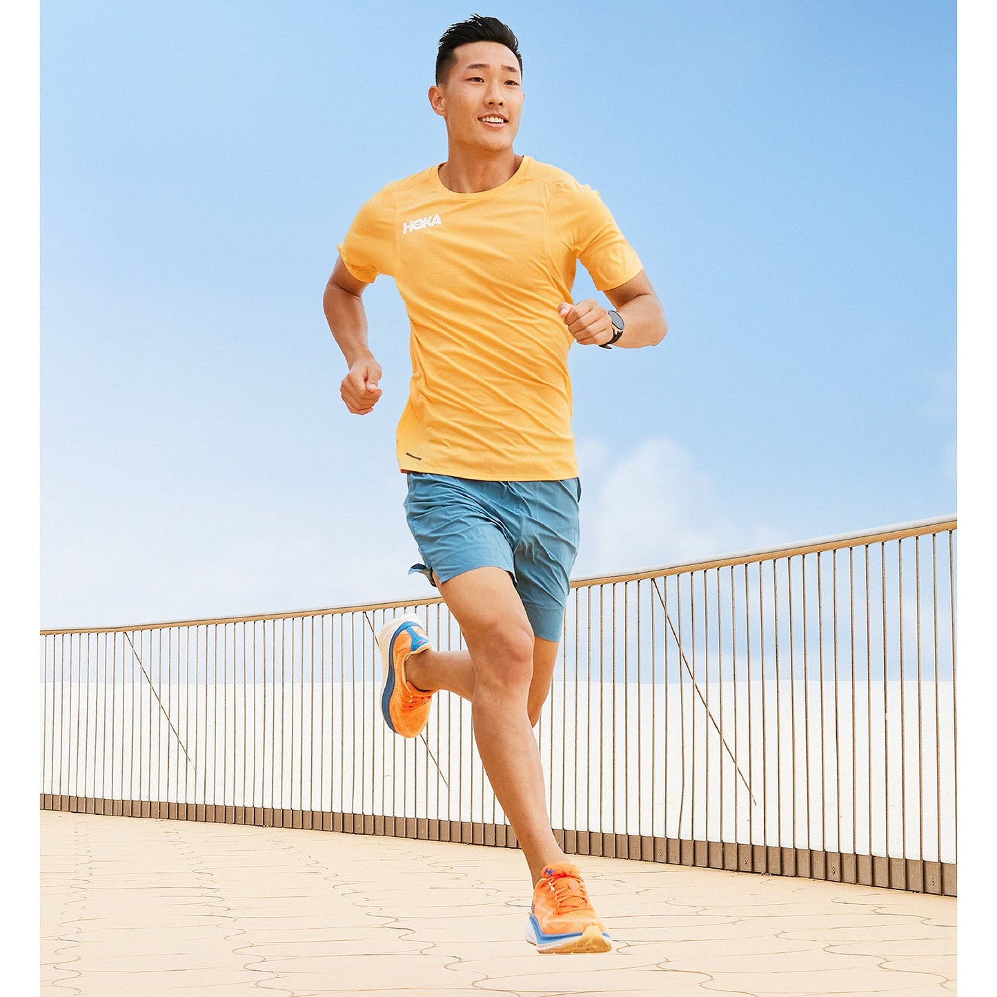 Men's Hoka Clifton 9 Coastal Sky/All Aboard Mesh