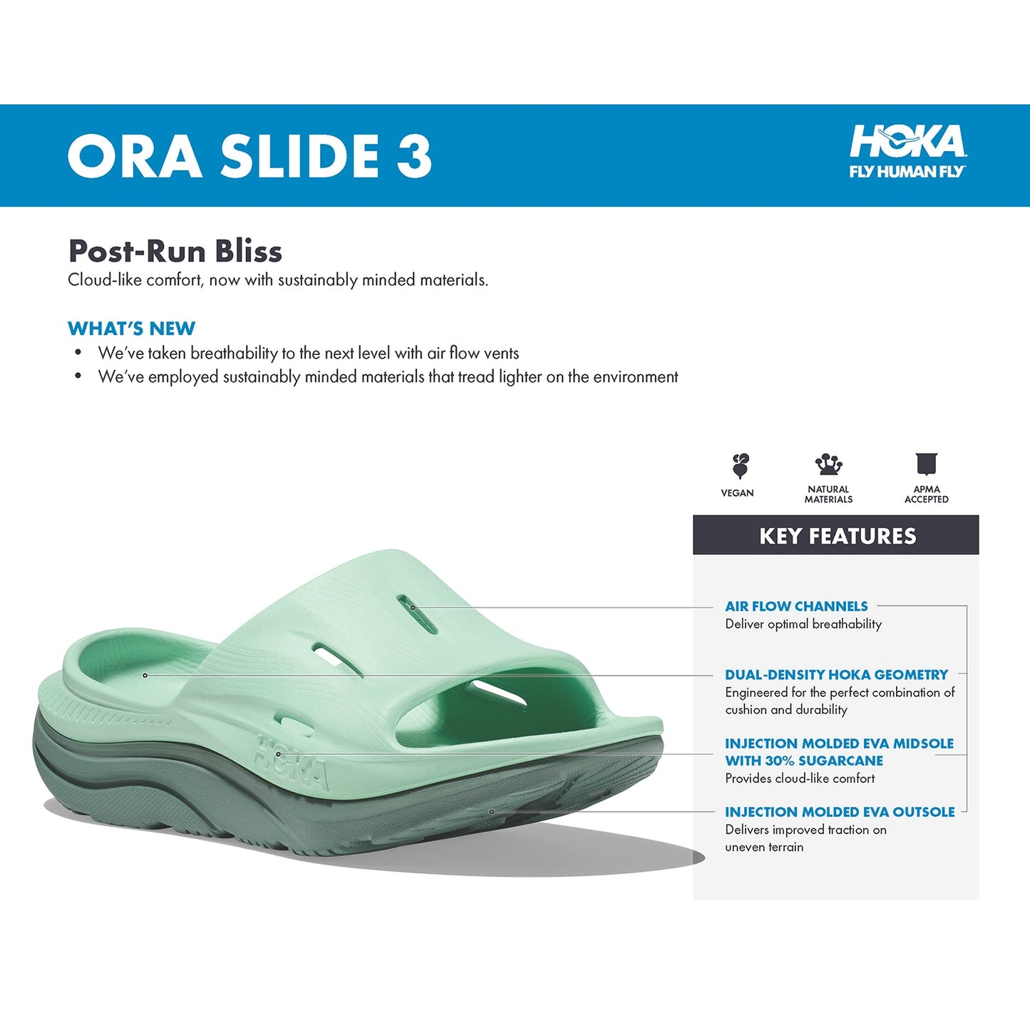 Unisex Hoka Ora Recovery Slide 3 Black/Black EVA