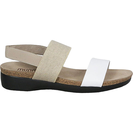 Women's Munro Pisces White/Natural Leather